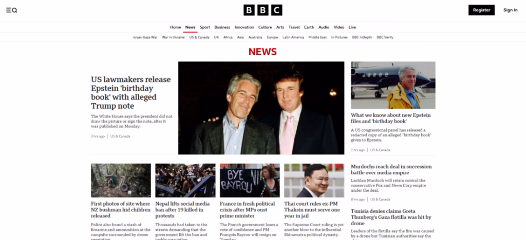 News And Media Websites